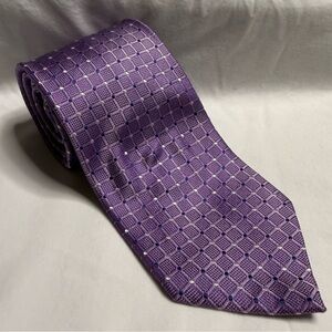 Stafford Purple Geometric Men's Tie